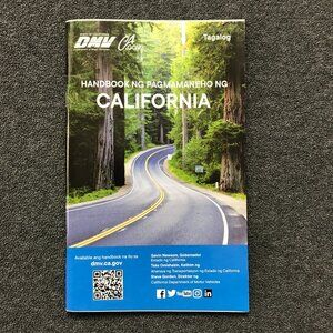 CALIFORNIA DMV DRIVER'S HANDBOOK, Tagalog Edition 60+ pages
